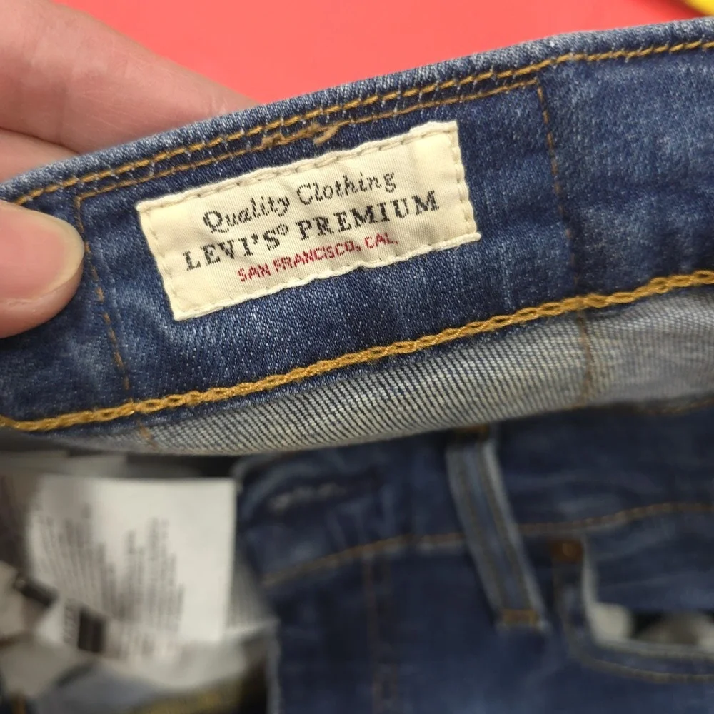 Levi's 512 Slim Taper Mens Blue Jeans W32 L32 Premium Waterless Dark Wash‎